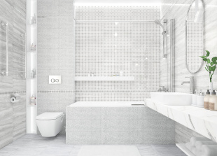 Плитка Laparet Glossy серый глянц. (20х60)